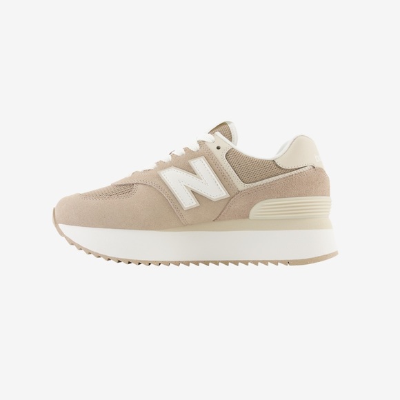 New Balance Womens 574 Stacked Platform Driftwood WL574ZSM - Picture 3 of 6